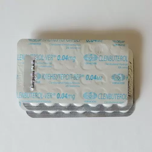 Clenbuterol-ver 40мкг\таб - цена за 100таб.